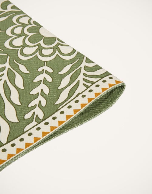 La Doublej Herringbone Placemats Set Of 2 Tudor Light Green In Cotton Chevron