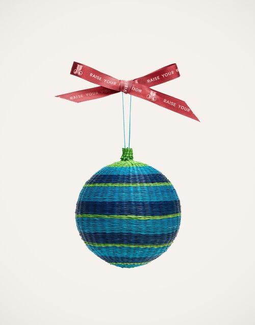 La Doublej Holiday Baubles Set Of 3 Multicolor In Raffia