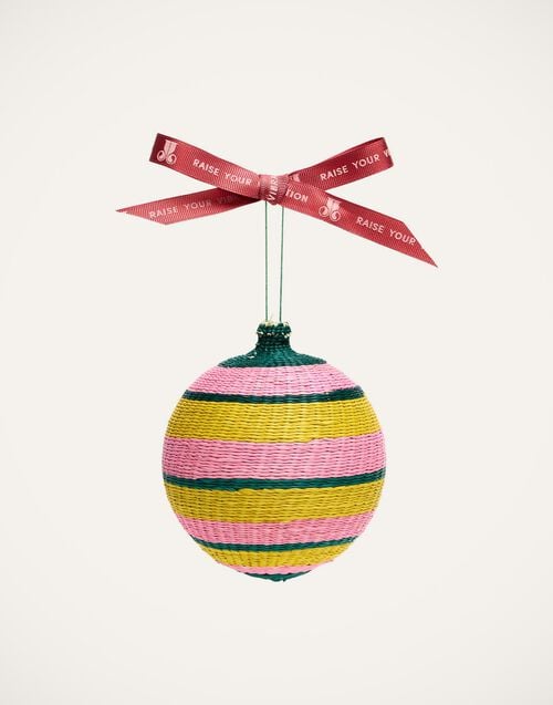 La Doublej Holiday Baubles Set Of 3 Multicolor In Raffia