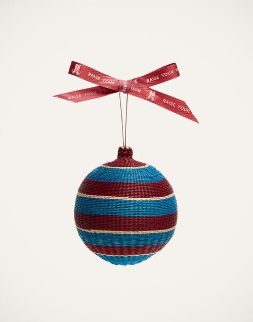 La Doublej Holiday Baubles Set Of 3 Multicolor In Raffia