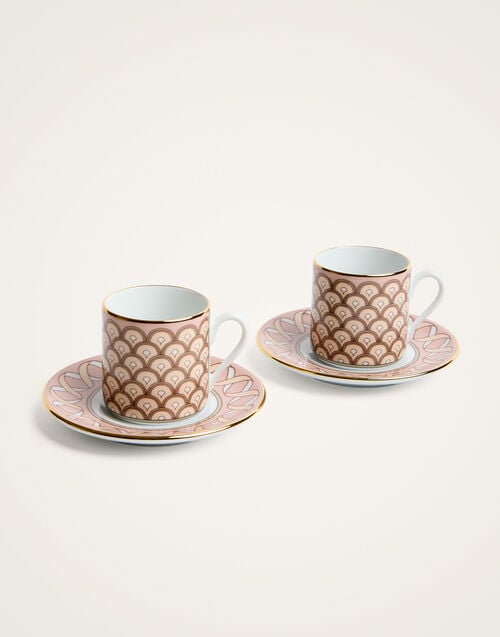 La Doublej Impero Espresso Cup Set Of 2 Odysseus Dusty Pink In Porcelain