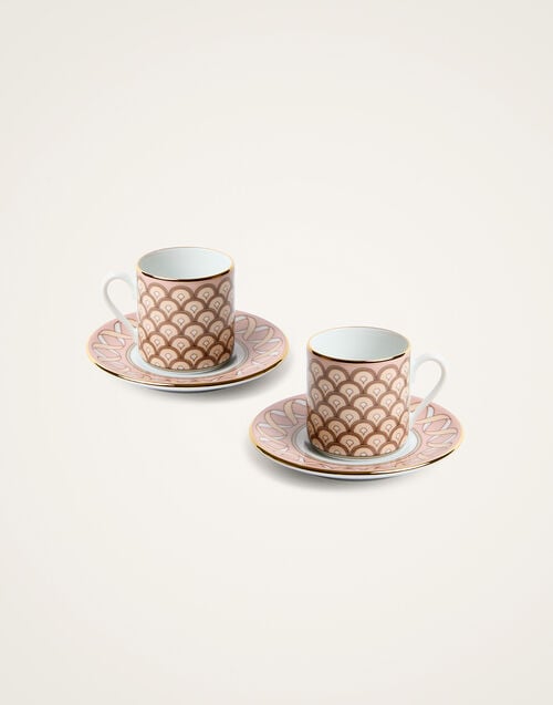 la doublej Impero Espresso Cup Set Of 2 Odysseus Dusty Pink in Porcelain