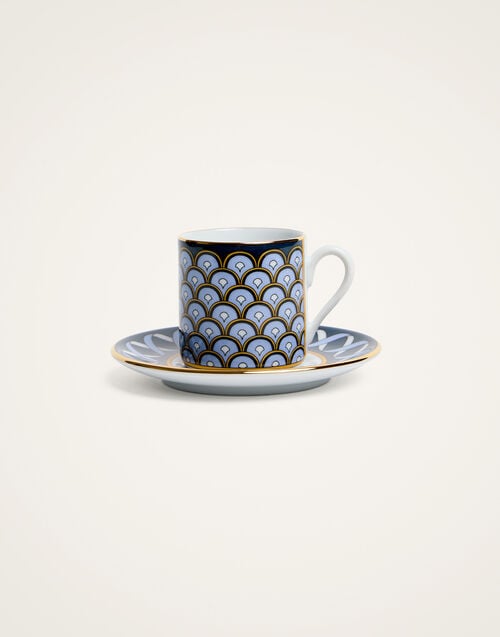 La Doublej Impero Espresso Cup Set Of 2 Odysseus Midnight Blue In Porcelain