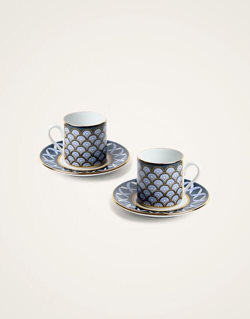 la doublej Impero Espresso Cup Set Of 2 Odysseus Midnight Blue in Porcelain