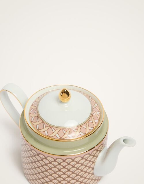 La Doublej Impero Teapot Odysseus Dusty Pink In Porcelain