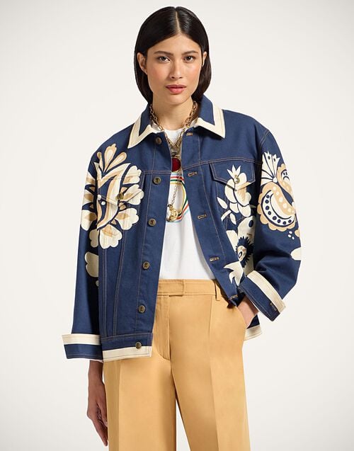 la doublej JJ Jean Jacket Selva Placée Blue in Denim