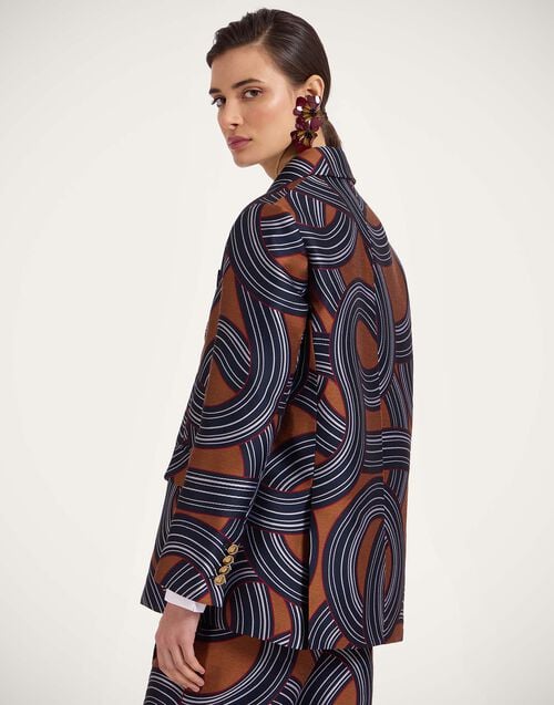 La Doublej Jones Jacket Montecarlo Blue In Jacquard