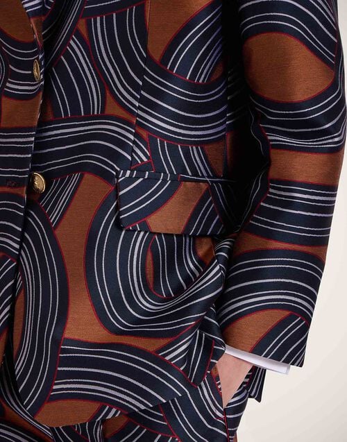 La Doublej Jones Jacket Montecarlo Blue In Jacquard