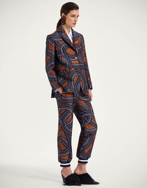 La Doublej Jones Jacket Montecarlo Blue In Jacquard