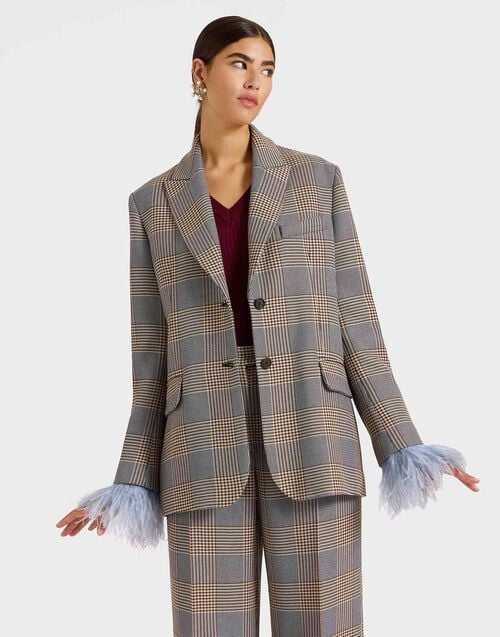 la doublej Jones Jacket Moors Multicolor in Viscose Tailoring
