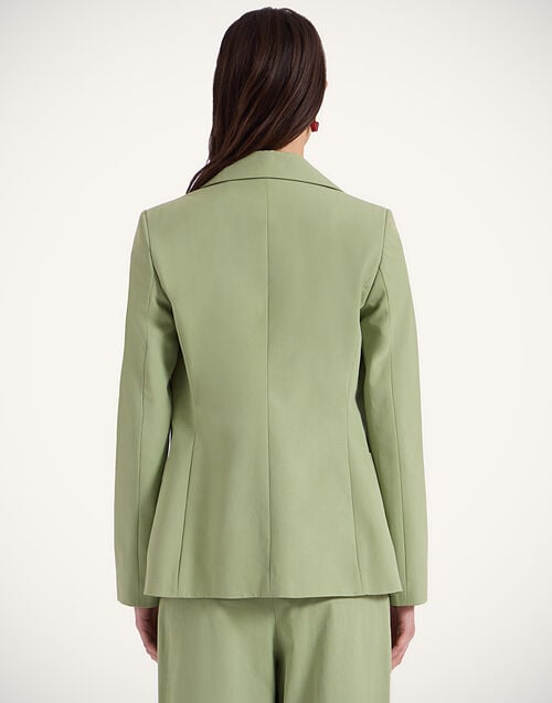 La Doublej 24/7 Jacket Solid Green In Crisp Cotton