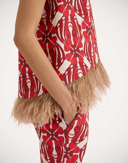 La Doublej 24/7 Pants Clover Red In Rustic Cotton