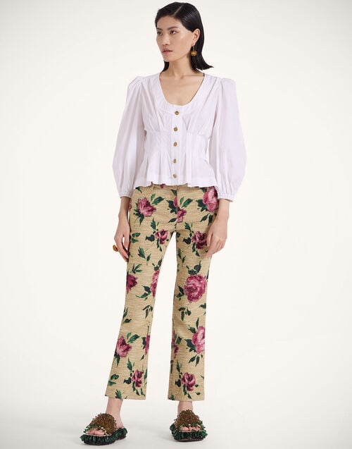 La Doublej 24/7 Pants Roses Light Beige In Tweed