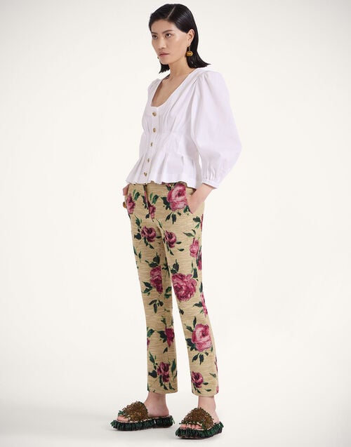 La Doublej 24/7 Pants Roses Light Beige In Tweed