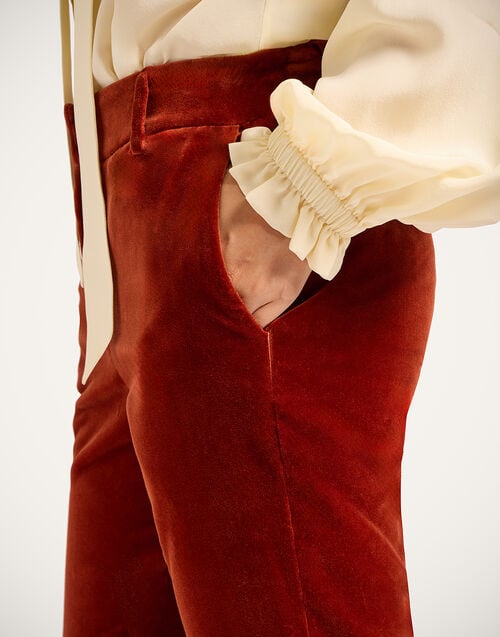 La Doublej 24/7 Pants Terracotta In Velvet