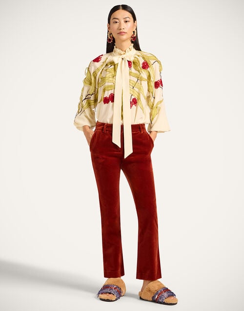 la doublej 24/7 Pants Terracotta in Velvet