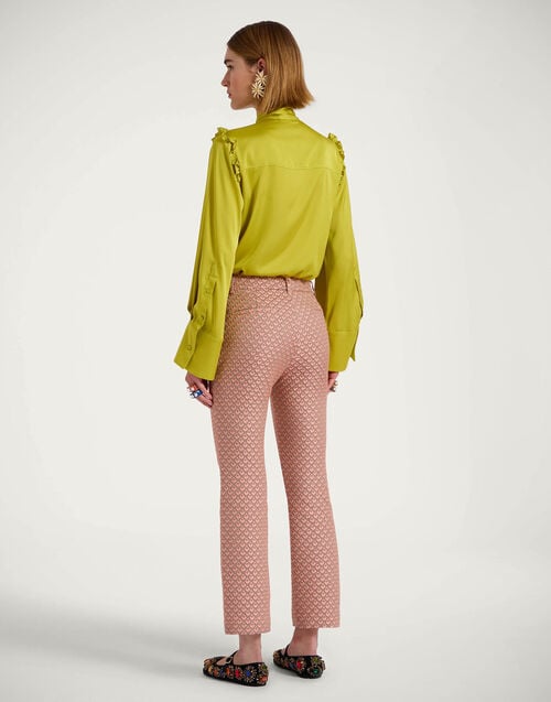 La Doublej 24/7 Pants Tulip Pale Pink In Jacquard