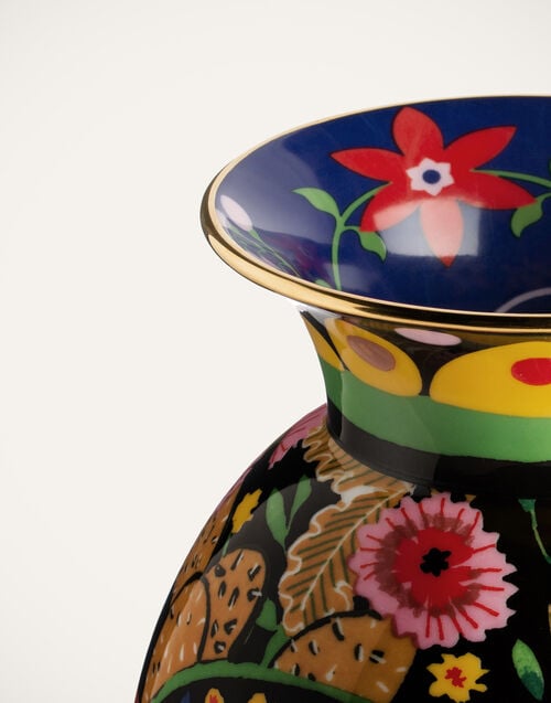 La Doublej Amphora Vase Colombo Nero In Porcelain