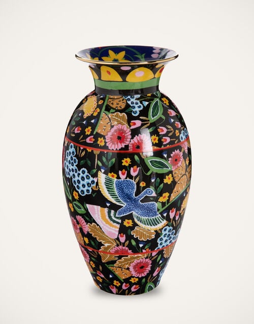 la doublej Amphora Vase Colombo Nero in Porcelain