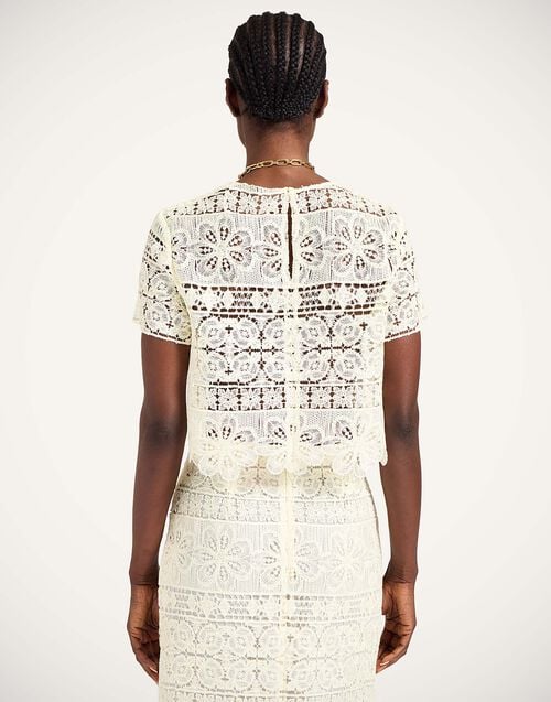 La Doublej Aria Tee Caper Light Yellow In Macramé