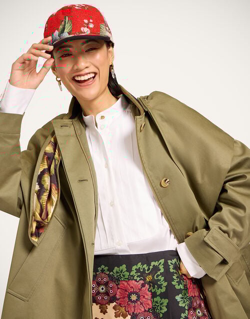 la doublej Babeball Cap Honolulu Red in Jacquard