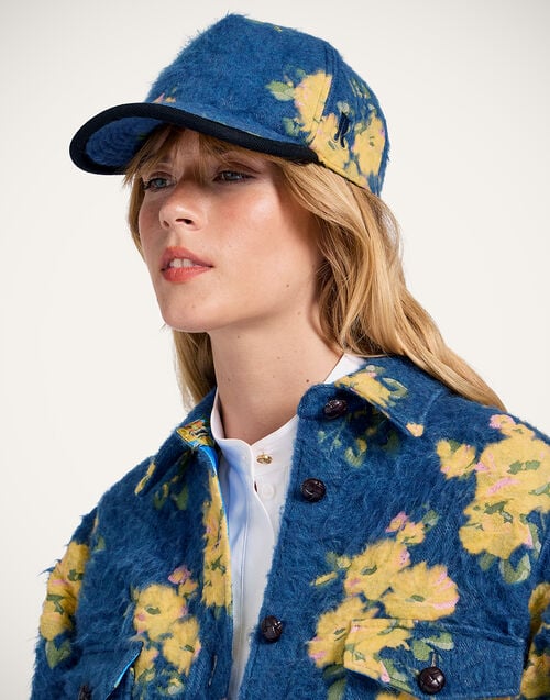 La Doublej Babeball Cap Riptide Navy In Jacquard