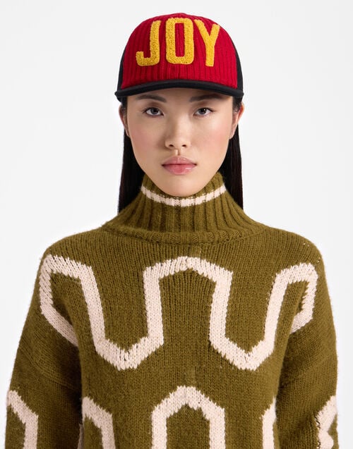 La Doublej Babeball Cap Solid Red In Wool