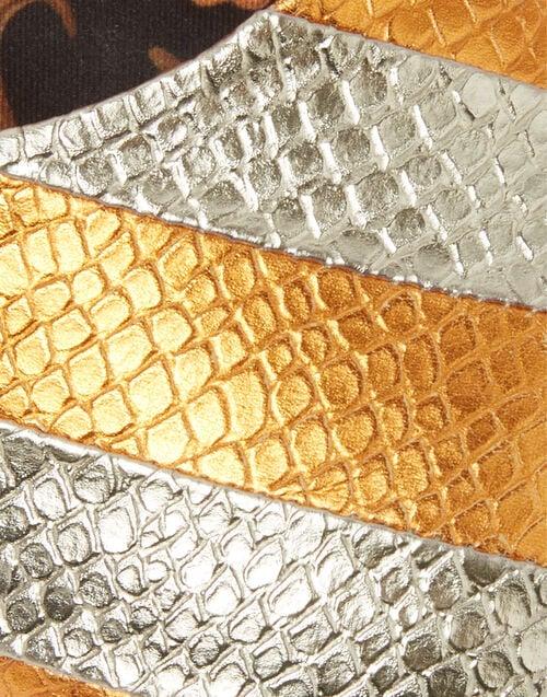 La Doublej Ballerina Flats Orange In Faux Python