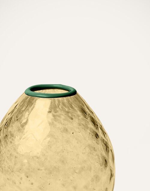 La Doublej Big Egg Vase Gold In Murano Glass