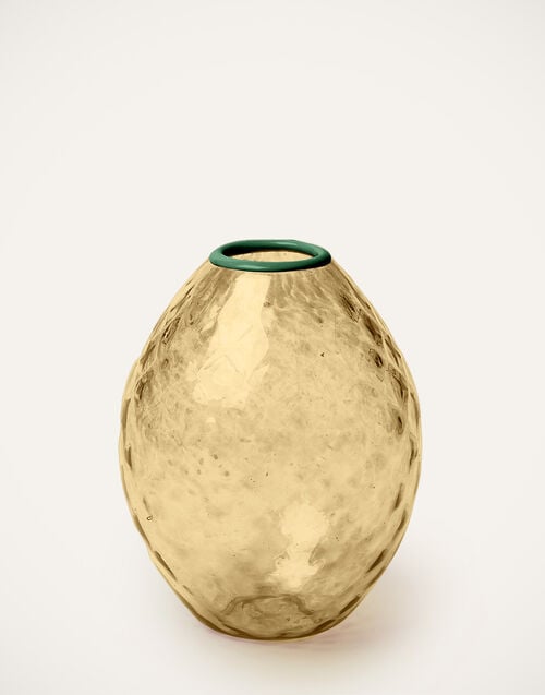 la doublej Big Egg Vase Gold in Murano Glass
