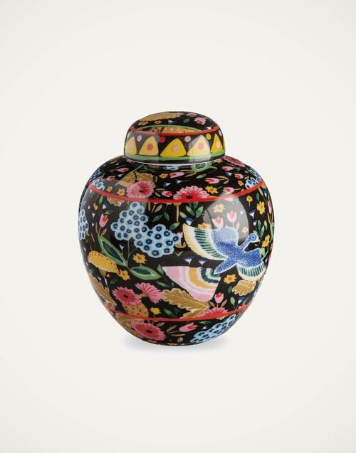 la doublej Big Tea Jar Colombo Nero in Porcelain