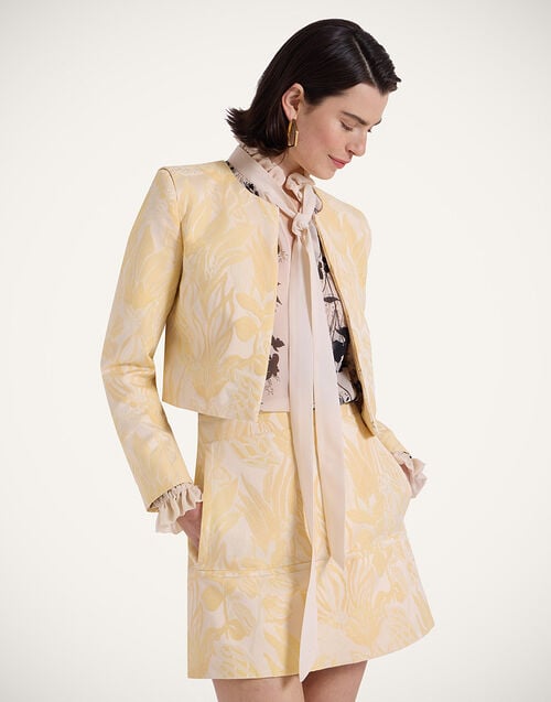 la doublej Bijoux Jacket Iris Yellow in Jacquard