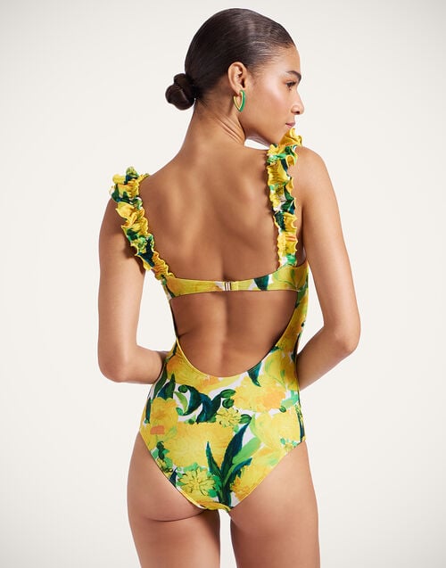 La Doublej Boop Swimsuit Zesty Yellow In Lycra