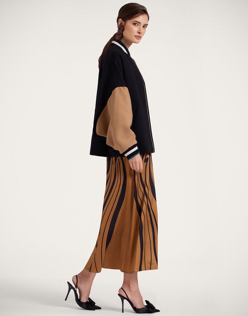 La Doublej Brooklyn Bomber Solid Black In Wool