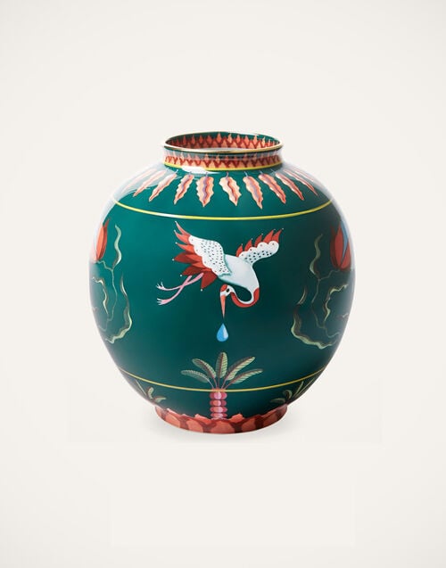 la doublej Bubble Vase Spirit Stork in Porcelain