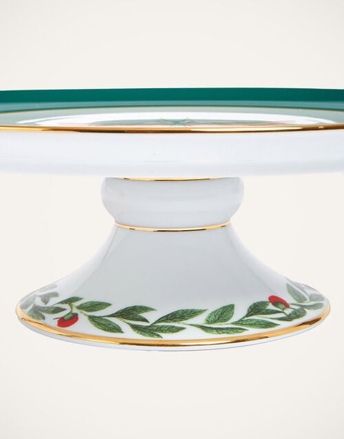La Doublej Cake Stand Libellula Green In Porcelain