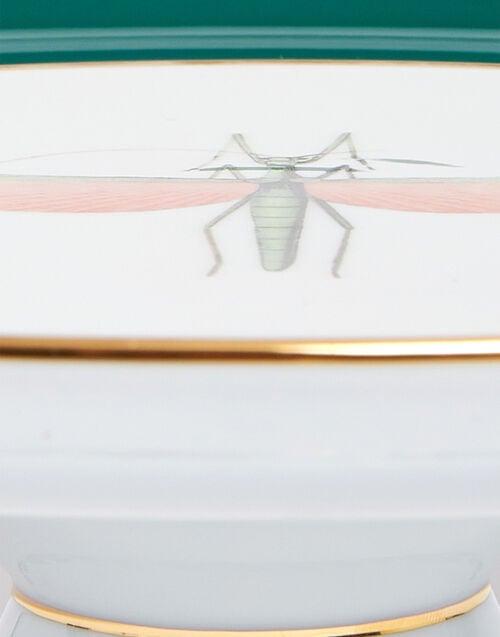 La Doublej Cake Stand Libellula Green In Porcelain