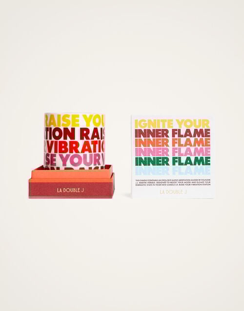 la doublej Candle Raise Your Vibration in Ceramic