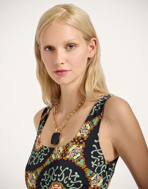 La Doublej Capri Dress Ballata Black In Silk Twill