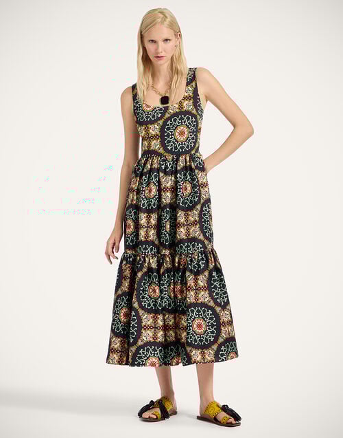 la doublej Capri Dress Ballata Black in Silk Twill