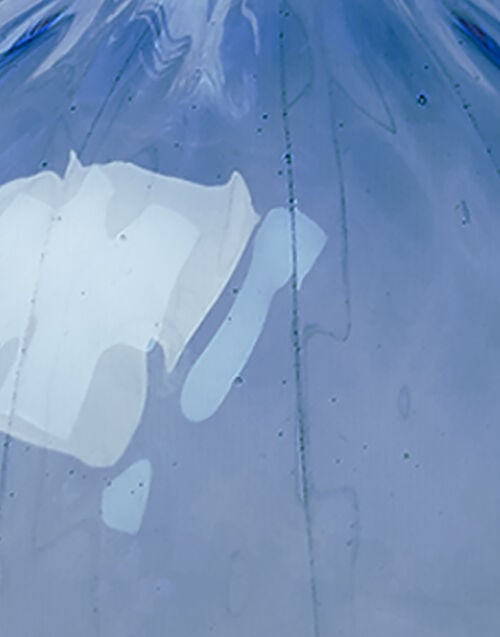 La Doublej Carafe Blu Fumé In Murano Glass