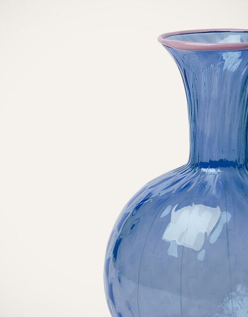 La Doublej Carafe Blu Fumé In Murano Glass