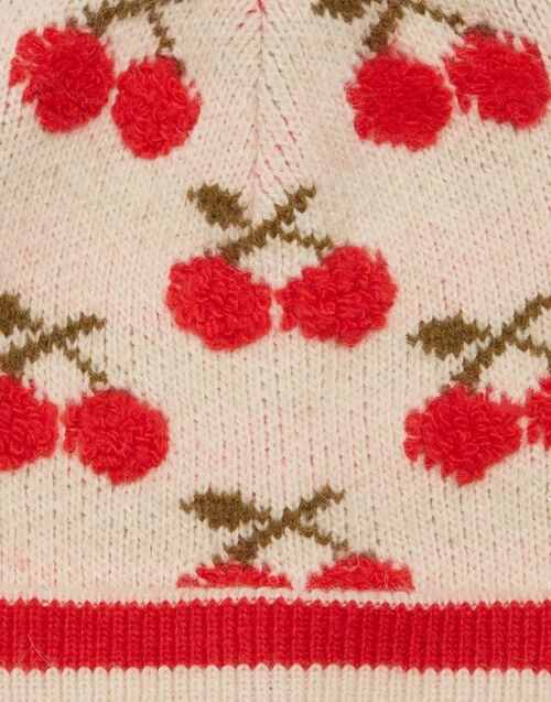 La Doublej Cherry Beanie Off White In Wool