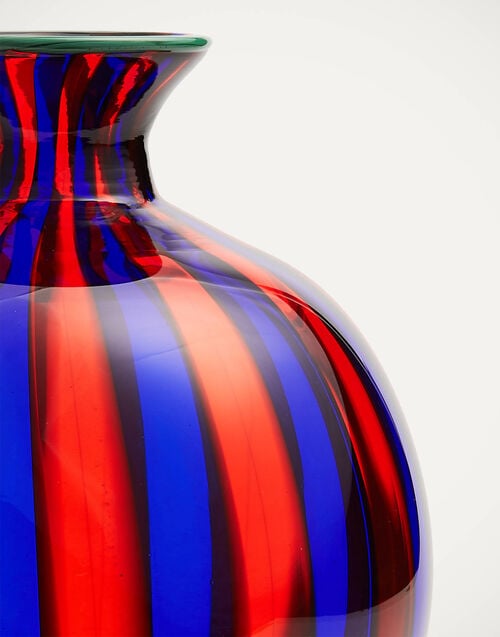 La Doublej Ciccio Vase (Smooth) Blu/Rosso In Glass