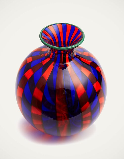 La Doublej Ciccio Vase (Smooth) Blu/Rosso In Glass