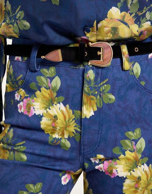 La Doublej Cinch Belt Solid Black In Coat Velvet