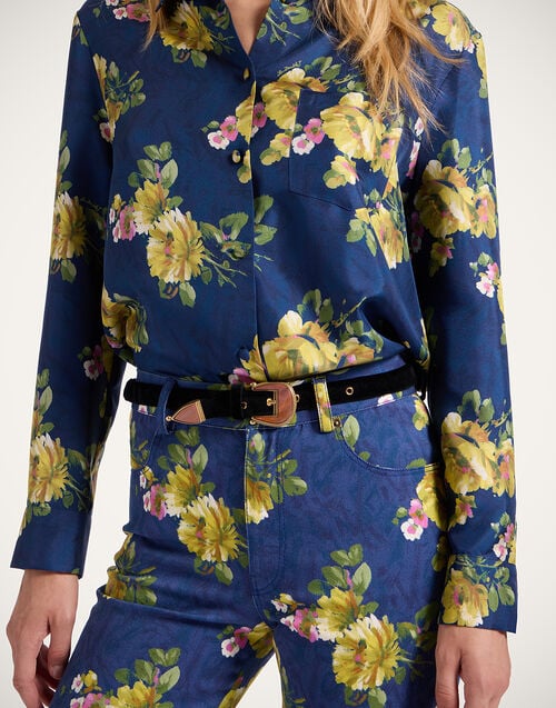 la doublej Cinch Belt Solid Black in Coat Velvet