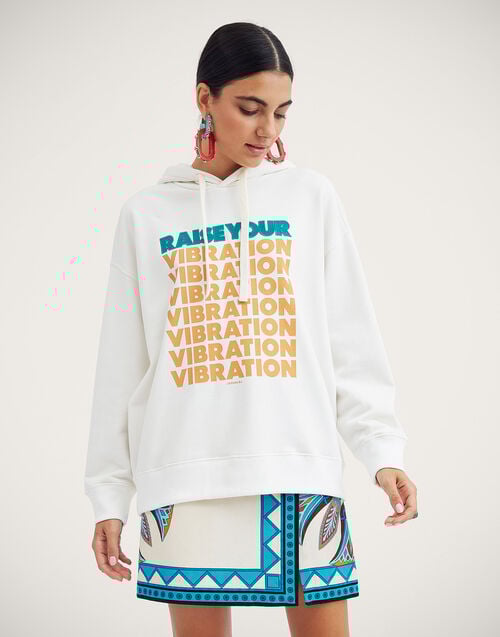 La Doublej Discman Hoodie Off White In Jersey