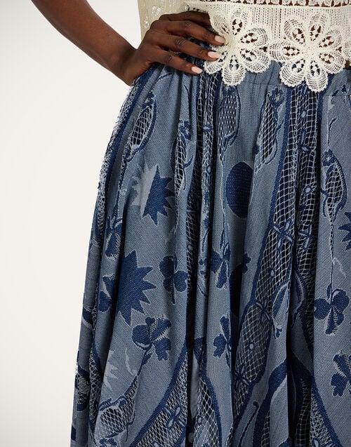 La Doublej Dutchess Skirt Starlight Navy In Lace