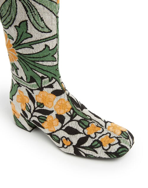 La Doublej Edie Boots Delta Ivory In Jacquard